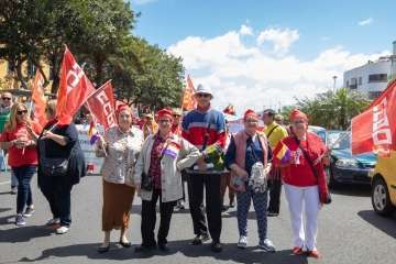 Telde en la manifestación por el Primero de Mayo en Canarias (Foto TA Y Orlando Mireles)